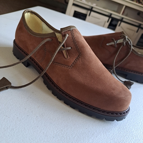 Schapuro Women's Loafer Leather Brown Shoes - Picture 2 of 5